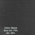 Sample Screen Color Black - UV 75% - Air 25%